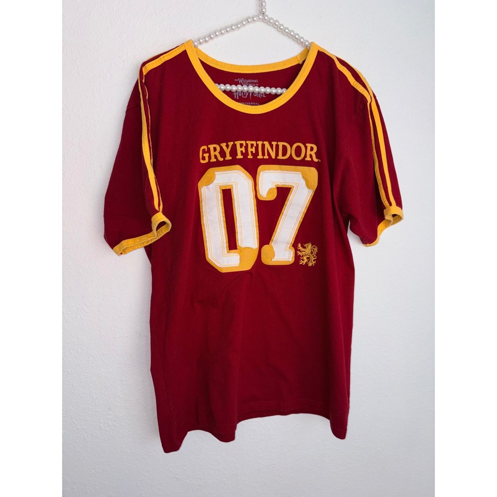 Universal Studios Harry Potter Gryffindor Shirt 2XL Maroon Excellent Ringer Tee